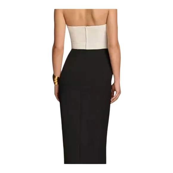 Donna Karan Black and White Maxi Dress, Size 8